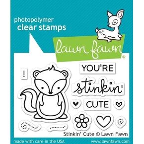 Lawn Fawn Clear Stamps 3"X2"-Stinkin Cute -LF1022