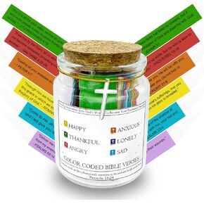 Bible Verses Jar, Read Me When Bible Verses in a Jar, Hope Jar Bible Verses, Christian Gifts for Women, Religious Gifts for Men, Christian Graduation Gifts, Prayer Jar, Jesus Christian Accessories