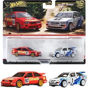 Hot Wheels Premium 2-Pack '93 Ford Escort RS Cosworth / '87 Ford Sierra Cosworth Mini Car HRR73 (3 Years Old and Up)