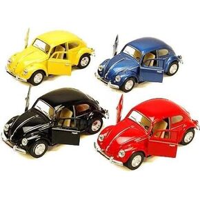 KiNSMART 1967 Volkswagen Classic Beetle 5inch 1:32Scale Die Cast Metal Model Toy Cars SetOf4
