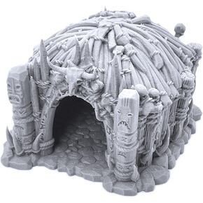 EnderToys Shaman's Hut by Printable Scenery, 3D Printed Tabletop RPG Scenery and Wargame Terrain 28mm Miniatures