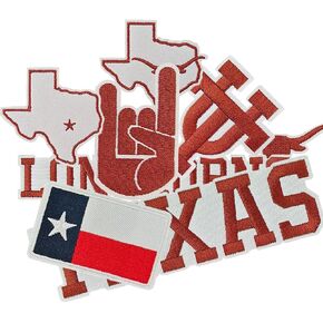 8PCS Texas Patches, Football Iron on Patches for Jeans, T-Shirts, Backpacks, Hats and More.
