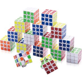 16 Pack Mini Magic Cube for Party Favors,3x3x3 Magic Cube Puzzle Game Toys Gifts for Kids