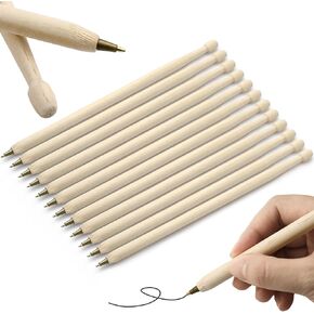 24 Pcs Drumsticks Ballpoint Pens Wooden Drumstick Pen Funny Pens Shaped Liked Drum Sticks Music Pens Drummer Gifts From Stationery Kit to Drum Kit Funny Novelty Office Supplies