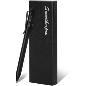 SMOOTHERPRO Bolt Action Pen Compatible with Pilot G2 Refill with Stainless Steel Clip for EDC Writing Business PVD Coated Black (TC141BK)
