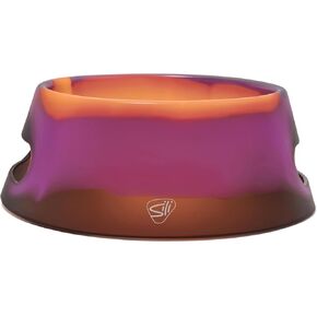 Silipint: Aqua-Fur Silicone Dog Bowl: Hippie Hops -18oz Colapsible/Foldable, Lightweight, Feed & Water Dish, Pet Travel