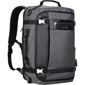 WITZMAN Travel Backpack for Men Women Laptop Backpack with USB Charging Port Carry-on Luggage Flight Approved(B686 Black)