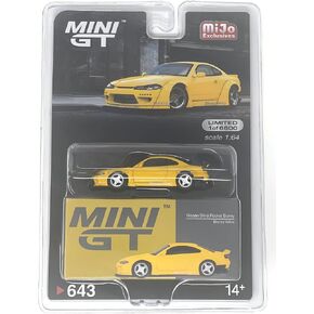 Truescale Miniatures True Scale Miniatures نموذج سيارة متوافق مع Nissan Silvia Rocket Bunny إصدار محدود من الأصفر البرونزي 1/64 Diecast Model Car MGT00643