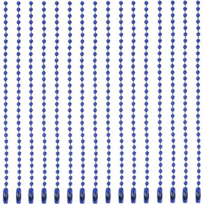 MECCANIXITY Ball Bead Chain Beaded Necklace Chains 5 Inch Adjustable Metal Ball Chains 2.4mm/0.1inch Keychain for Jewelry Making,DIY Craft Projects,Pack of 36(Blue)