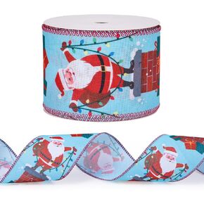 WRAPAHOLIC Wired Christmas Holiday Ribbon - Pink Snowflake Ribbon with Wired Edge - 2.5 inch x 5 Yard Each Roll