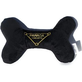 2-in-1 Interactive Plush Dog Toy, Stuffed Squeaky Enrichment Chew Toys, Fashion Designer Parody Dog Toy, Squeaker and Rubber Bone Inside | Pawada