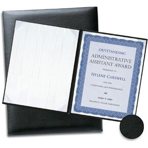 PaperDirect Plain Black Vertical Leatherette Certificate Holders, Certificate Holders, Diploma Holders, Certificate Cover for School, Work, Diplomas, Graduation & Awards