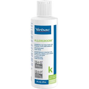 Virbac Allergroom Pet Shampoo For Dogs, Cats & Horses (8 oz) - For Normal or Dry Skin