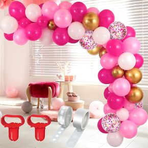 129 Pcs Christmas Balloon Garland Arch Kit Xmas Balloon Arch with Red Green White Balloons for Christmas Party Decorations Birthday Wedding New Year(Red, Green)