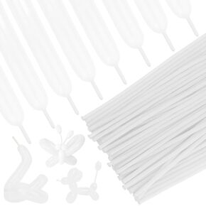 260 Balloons, Long Balloons, 100 Pcs Clear 260 Balloons, Long Balloons for Tying Balloon Arch, Latex Balloons for Animal Balloons, Transparent Twisting Balloons for Halloween Wedding Birthday Party