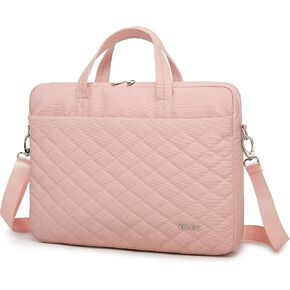 Kinmac Laptop Bag,Laptop Sleeve Case Shoulder Bag For MacBook Air Pro 13 inch,MacBook Pro 14 inch and 13 inch to 14 inch Laptop (Pink Embroider)