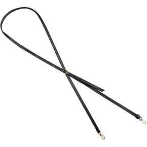 ZVE Replacement Adjustable Leather Crossbody Straps for Shoulder Handbags Bag Purse Wallet Case Buckles - Leather Black