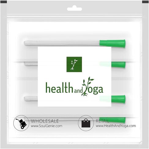 لوازم الحقن الشرجية HealthAndYoga(TM) - أطراف قولون قصيرة بطول 15 سم خالية من الإزعاج، من الدرجة الطبية - نهاية مستديرة مرنة لإدخال سلس - حزمة توفير - مجموعة من 10 (12 FR) in Kuwait