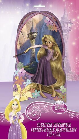 Unique Disney Tangled 3D Glitter Centerpiece - 12" x 7.5", 1 Pc in Saudi Arabia
