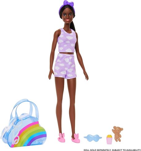 Barbie Clothes and Accessories, Deluxe Keychain Donut Bag with Pink Sprinkle Dress and Candy Themed Accessories for Barbie Dolls in Saudi Arabia