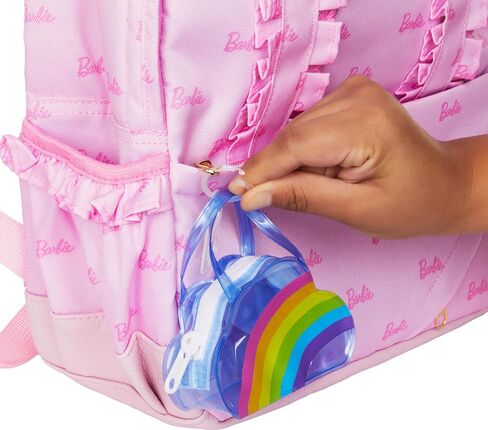 Barbie Clothes and Accessories, Deluxe Keychain Donut Bag with Pink Sprinkle Dress and Candy Themed Accessories for Barbie Dolls in Saudi Arabia
