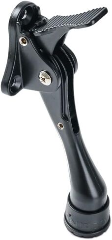 HOME&I One Touch Easy Pedal Door Stop Stopper Height Adjustable Kick Down Door Stop with Rubber Tip Spring Lever Screw Type (Black, 4 Inch x 1 Pack) in Saudi Arabia