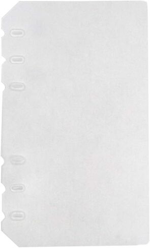 Suillty 6 Holes Transparent Frosted PVC Binder Pages Paper Sheet Dividers Insertable Cards Index Page Tab for Notebook Notepad Journal Diary Planner Memo(A6,10Pack) in Saudi Arabia