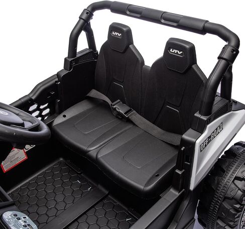 Elevon 24V Kids Ride on UTV Car، لعبة كهربائية بمقعدين للأطفال مع جهاز تحكم عن بعد للوالدين، مساحة تخزين خلفية، ضوء LED، بلوتوث، ألعاب ركوب تعمل بالبطارية للأطفال الكبار 3-8 (بني) in Kuwait