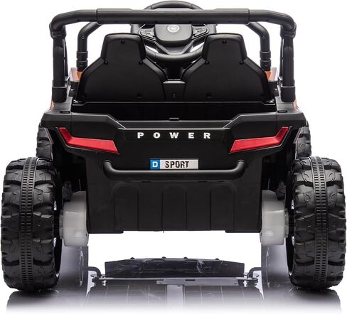 Elevon 24V Kids Ride on UTV Car، لعبة كهربائية بمقعدين للأطفال مع جهاز تحكم عن بعد للوالدين، مساحة تخزين خلفية، ضوء LED، بلوتوث، ألعاب ركوب تعمل بالبطارية للأطفال الكبار 3-8 (بني) in Saudi Arabia