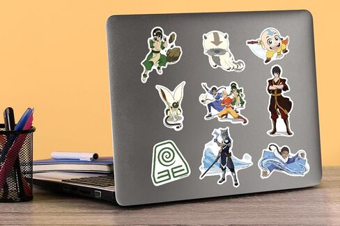 Avatar The Last Airbender 50ct Vinyl Large Deluxe Stickers Variety Pack - Laptop, Water Bottle, Scrapbooking, Tablet, Skateboard, Indoor/Outdoor - Set of 50 in Saudi Arabia