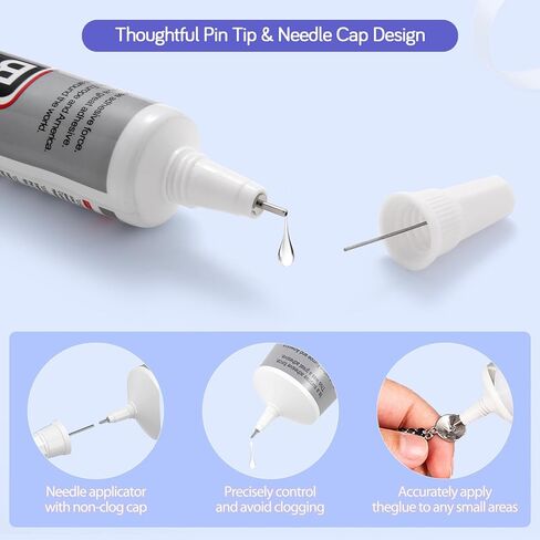 3PCS B7000 Jewelry Glue for Jewelry Making, FITTDYHE 15ML/0.5fl oz Clear Glue DIY Craft Glue Rhinestones Glue, Waterproof Stong Bond Adhesive Glue for Phone Repair Nail Art Shoes Fabric Metal Glass in Kuwait