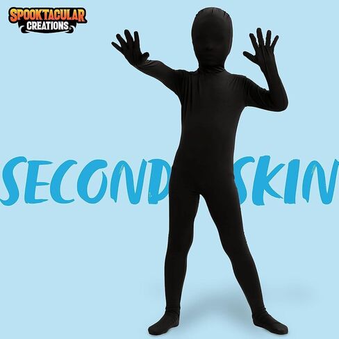 Spooktacular Creations Boy Black Shadow Demon Costume, Halloween Bodysuit Skin Costume for Kids Halloween Dress Up in Saudi Arabia