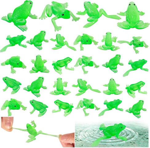 30PCS Rubber Frogs for Kids, Realistic Mini Frog Toys for Play Animal Frog Party Favors in Saudi Arabia