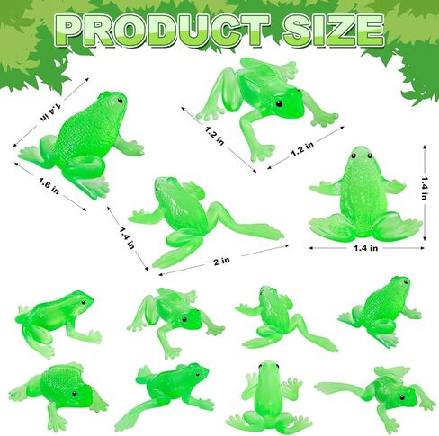 30PCS Rubber Frogs for Kids, Realistic Mini Frog Toys for Play Animal Frog Party Favors in Saudi Arabia