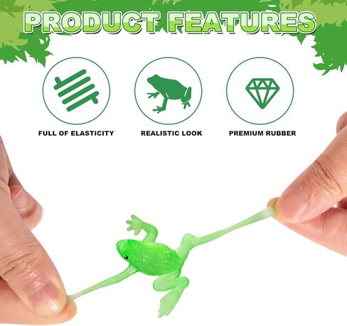 30PCS Rubber Frogs for Kids, Realistic Mini Frog Toys for Play Animal Frog Party Favors in Saudi Arabia