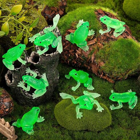 30PCS Rubber Frogs for Kids, Realistic Mini Frog Toys for Play Animal Frog Party Favors in Saudi Arabia