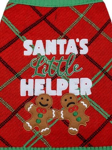سترة قبيحة من Pets Santa's Little Helper، أخضر، مقاس كبير in Saudi Arabia