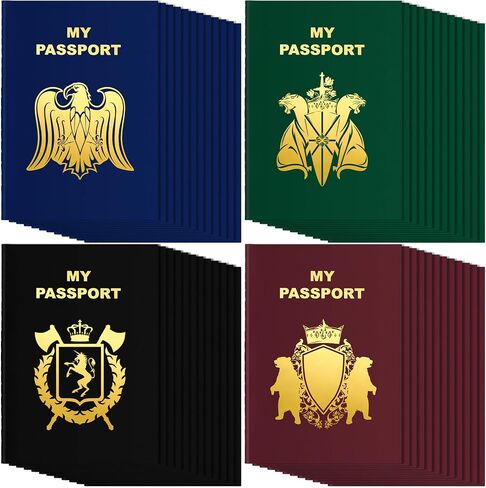 Lincia 48 Pcs Blank Passport Notebook Fake Passport Book Travel Journal Passport Party Favor Bulk for Halloween Travel Classroom Supplies(Vintage Color) in Saudi Arabia