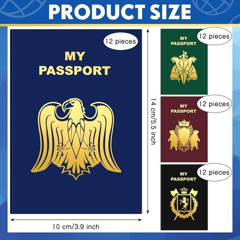 Lincia 48 Pcs Blank Passport Notebook Fake Passport Book Travel Journal Passport Party Favor Bulk for Halloween Travel Classroom Supplies(Vintage Color) in Saudi Arabia