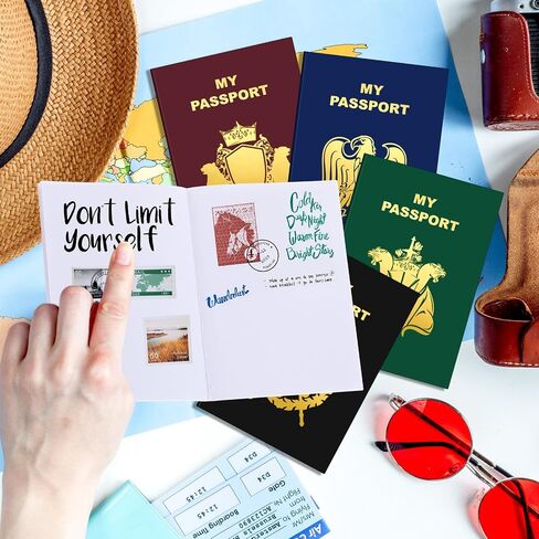 Lincia 48 Pcs Blank Passport Notebook Fake Passport Book Travel Journal Passport Party Favor Bulk for Halloween Travel Classroom Supplies(Vintage Color) in Saudi Arabia