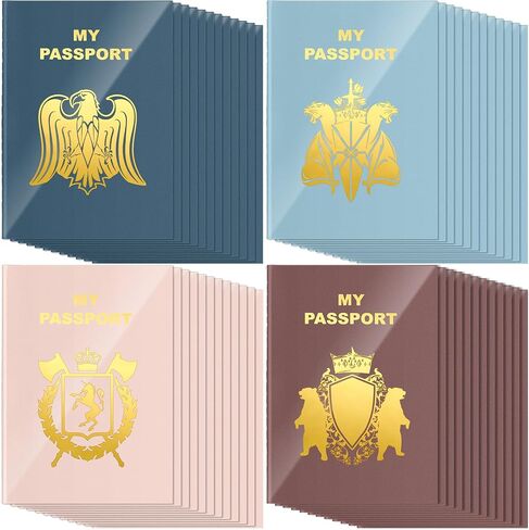 Lincia 48 Pcs Blank Passport Notebook Fake Passport Book Travel Journal Passport Party Favor Bulk for Halloween Travel Classroom Supplies(Vintage Color) in Saudi Arabia