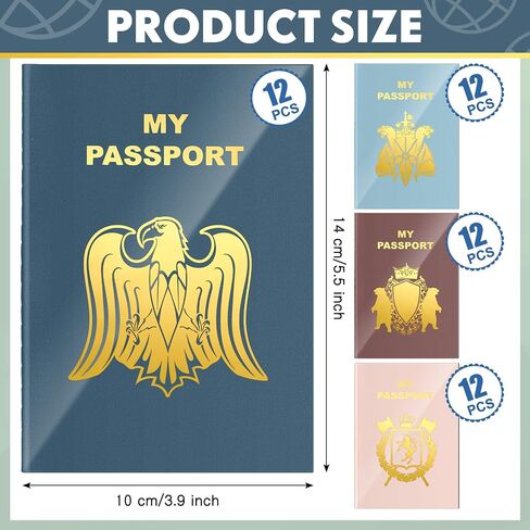 Lincia 48 Pcs Blank Passport Notebook Fake Passport Book Travel Journal Passport Party Favor Bulk for Halloween Travel Classroom Supplies(Vintage Color) in Saudi Arabia