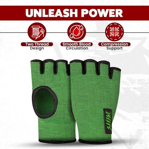 BeSAVAGE Compression Sleeves Boxing Hand Wraps Elastic Quick Wraps Fist Protection Handwraps Boxing Gloves for Women Men MMA Muay Thai Training Gear in Kuwait