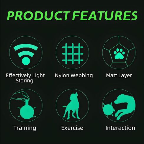 Glowing Pet Toys for Soccer Fun, Glow-in-Dark Fetch Toys for Dogs and Cats, Outdoor and Indoor Use (Medium) in Saudi Arabia