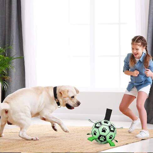 Glowing Pet Toys for Soccer Fun, Glow-in-Dark Fetch Toys for Dogs and Cats, Outdoor and Indoor Use (Medium) in Saudi Arabia
