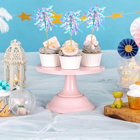 10Pcs Firework Cupcake Toppers Colorful Sequins Tassel Rain Silk Fireworks Birthday Cake Decoration Cocktail Fruit Toothpick for Birthday Wedding Graduation Party(4.89) in Saudi Arabia