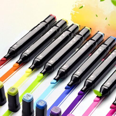 80 Colors Alcohol Markers Drawing Markers, Dual Tip Art Markers，Alcohol Markers Set for Coloring, Drawing, Sketching, Card Making, Colored Markers in Kuwait