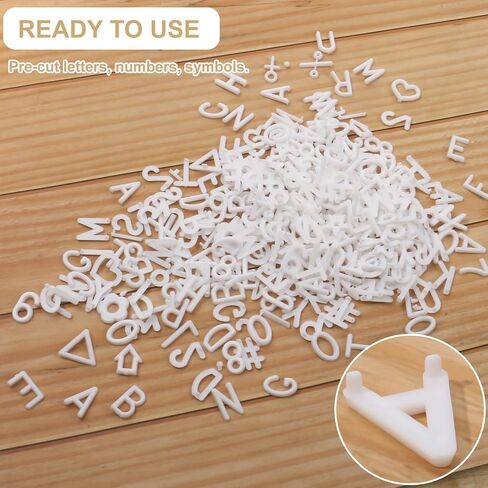 Letters for Letter Board Letters Only, 1 inch White Message Board Letters Felt Letter Board Sign Accessories (378 pcs), 1" Pre Cut Plastic Letterboard Letters Numbers Changeable Menu Board Replacement in Kuwait