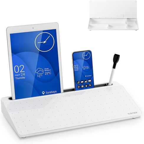 TIANSE Desktop Whiteboard Dry Erase with Organizer Keyboard Desk Whiteboard to Do List Memo Notepad Desk Buddy for Office Home in Saudi Arabia