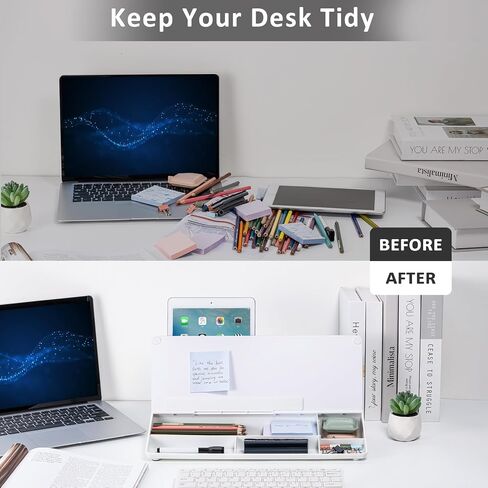 TIANSE Desktop Whiteboard Dry Erase with Organizer Keyboard Desk Whiteboard to Do List Memo Notepad Desk Buddy for Office Home in Saudi Arabia
